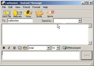 Message window with Adult skin applied